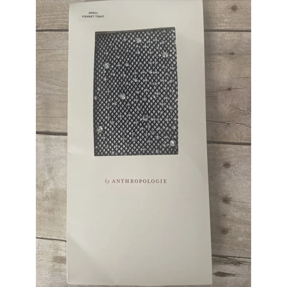 A By Anthropologie Womens Fishnet Tights Black Stretch Nylon Blend‎ Small New
